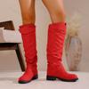 Women's Fashion Boots 2026 Belt Buckle Thick Heel Autumn Winter Knee High Boots Fashion Anti Slip Outdoor Women Shoes Plus Size