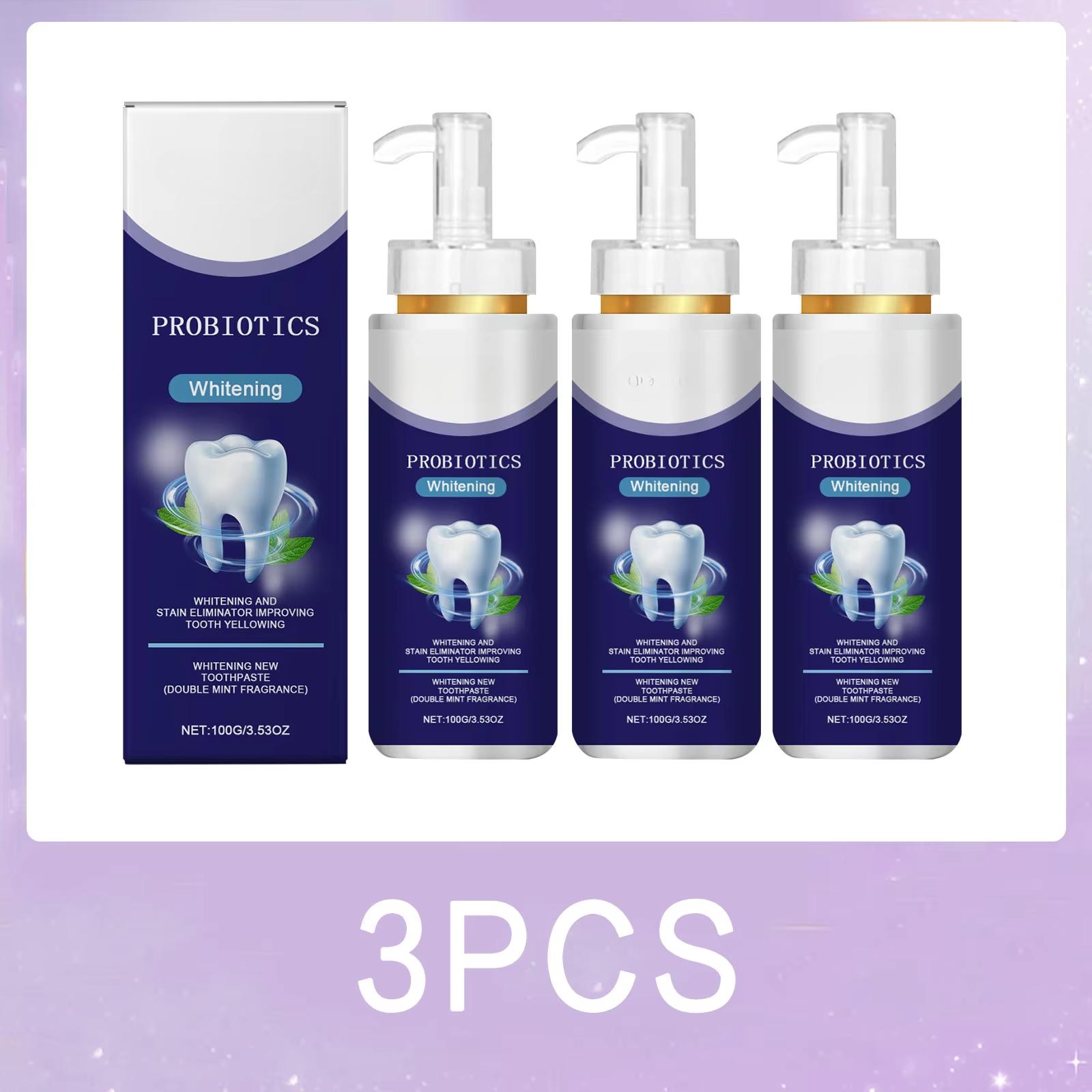 

Зубная паста для чувствительных зубов Отбеливание Пятен Удаление меланина Укрепление эмали Свежий мятный вкус Зубы белее Очистка Уход за деснами 3PCS