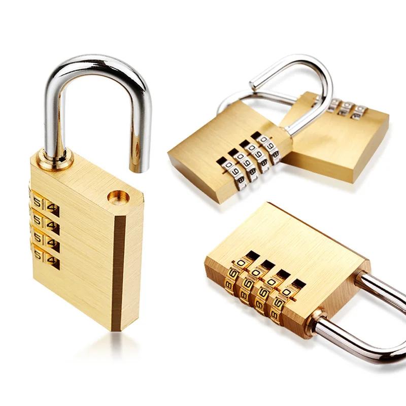 New Padlock Solid Brass Lock Digit Combination Password Secret Code for Gym Locker Sports Fence Toolbox Gate Case Hasp Storage