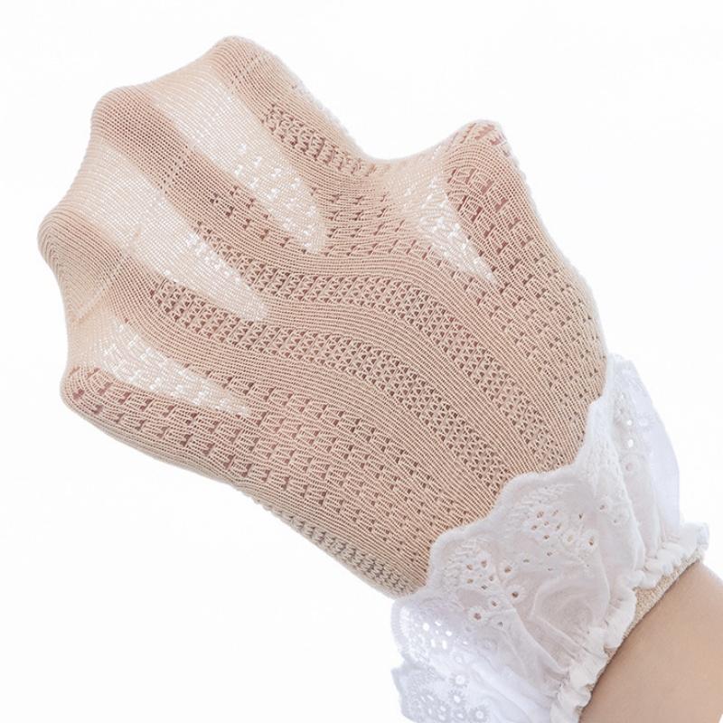 4Pairs/set Baby Socks For Girls Summer Infant Girl Toddler Sock Anti-slip Newborn Cotton Lace Children's Princess Socks 0-5Years