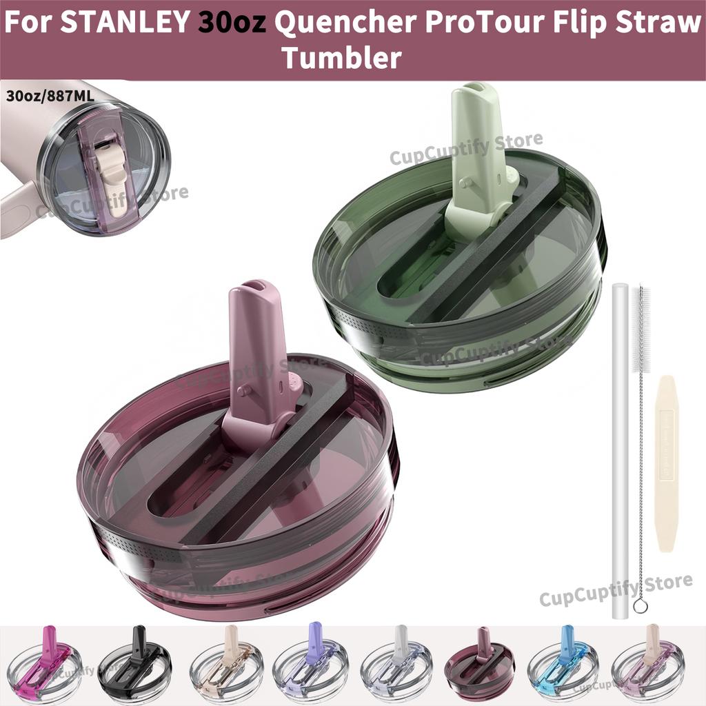 30oz Flip Straw Lid for Stanley Quencher H2.0 Tumbler Leak Proof Lid Replacement No Spill Cover for Stanley Cup Accessories