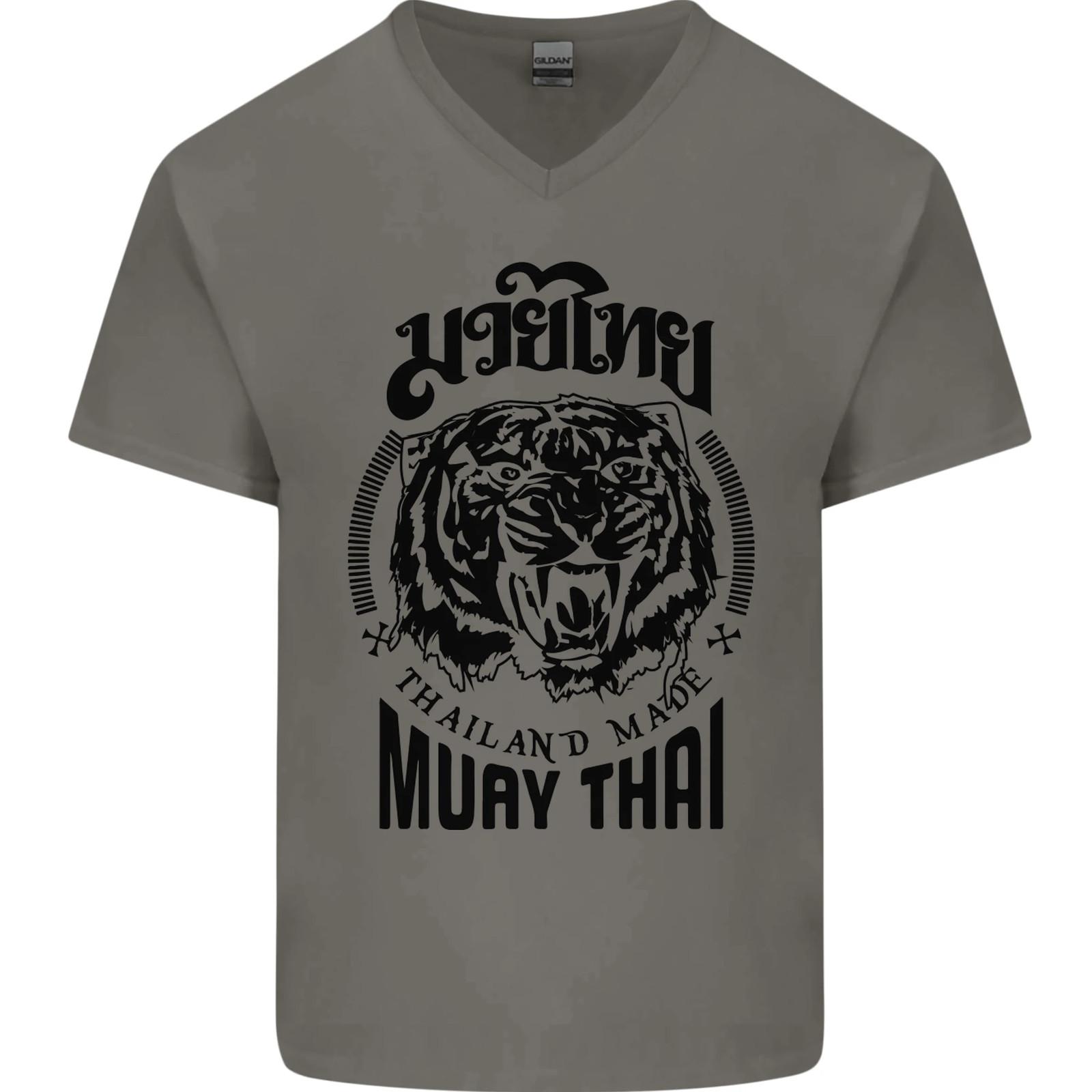 Muay Thai Wrestler Warrior Mma Martial Arts Men V - Cotton Neck T- M
