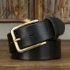 Ledergürtel Herren Farbdurchdringung Erste Schicht Reines Rindsleder Schlicht Lässig Alleskönner Jung und Mittelalt Businessgürtel