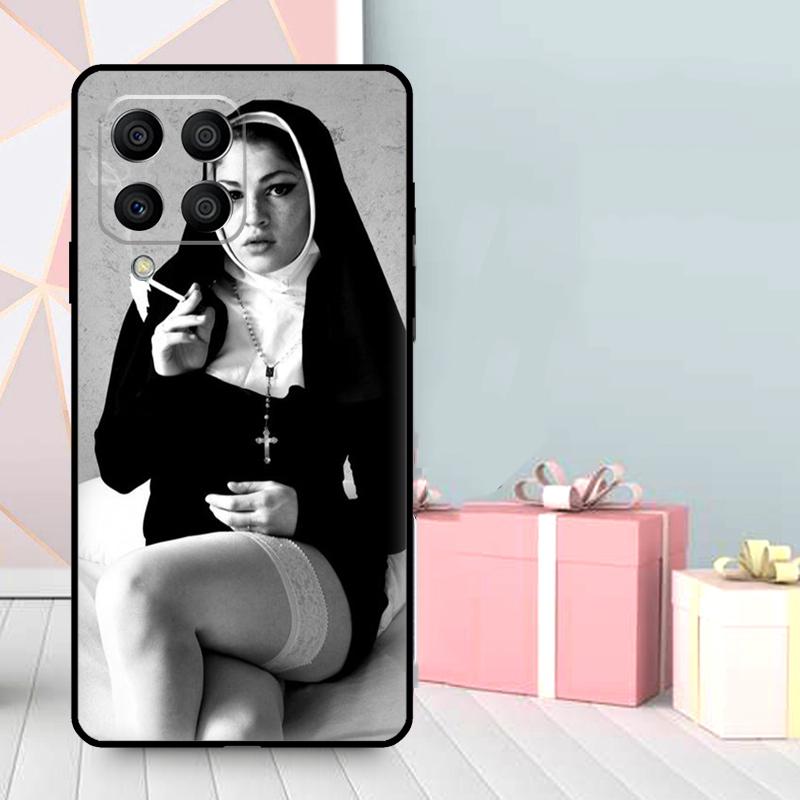 Sister Nun Kiss Case For Samsung Galaxy M06 M11 M31 M14 M34 M54 M12 M32 M52 M15 M13 M16 M36 M56 M53 M35 M55
