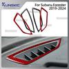 For Subaru Forester 2019 2020 2021 2022 2023 2024 Real Soft Carbon Fiber Sticker LHD RHD Car Air Outlet Frame Side of Dashboard