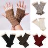 Women Fingerless Lace Gloves Soft Knitted Warm Long Mitten Wrist Warmer Winter Gift