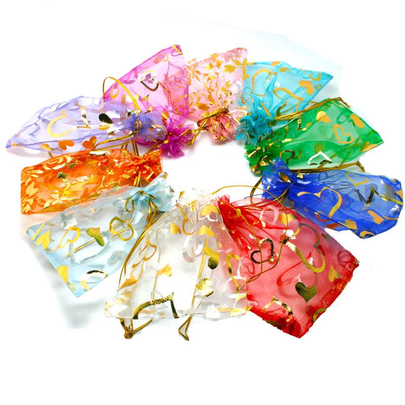 10Pcs Organza Bags Jewelry Candy Gift Pouch Bags Wedding Xmas Favors