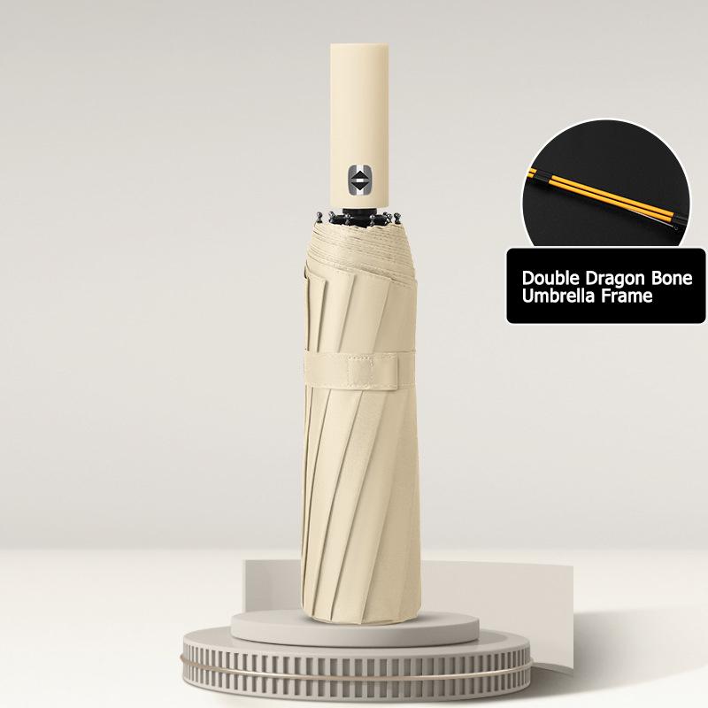 

Большой полностью автоматический зонт с 24 спицами, черный резиновый зонт-тень, зонт для защиты от солнца, складной зонт от солнца.zwq