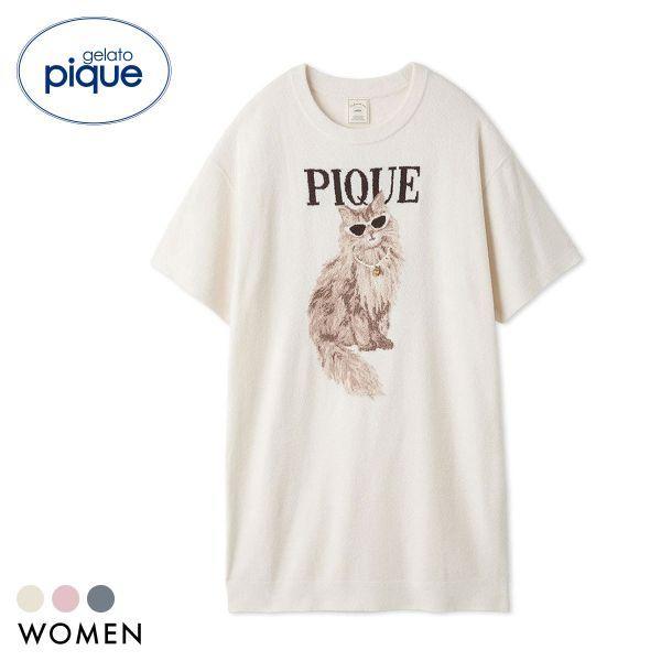 gelato pique ladies fashion CATS&DOGS jacquard mini dress gelato pique pajamas room wear gelato pique