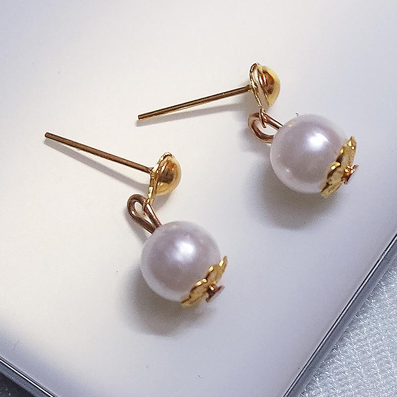 DIY Decoration Antique Doll Earrings Accessories For 30cm/60cm Doll Ear Studs Earrings Pearl Necklace Toys