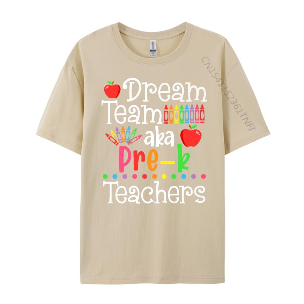 Dream Team Aka Vorschullehrer Shirt Zurück zur Schule Herren Grafik T-Shirts Kurzarm T-Shirt Herren Große Größe Vintage