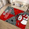 1pc Christmas Themed Rug, Merry Christmas and Cute Snowman Print, Bedside Carpet, Non slip Laundry Room Mat, Machine Washable Water Absorbin