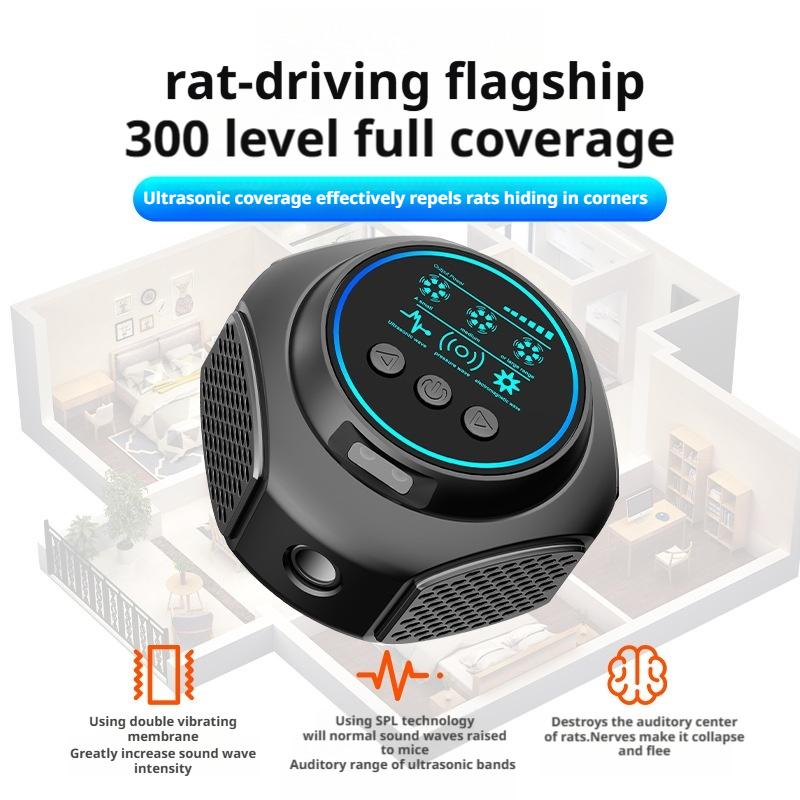 Ultrasonic Rodent Repellent 4-in-1 360 Degrees Electronic Rat Repeller Humane Mouse Traps Effectively Repel Flies Cockroaches