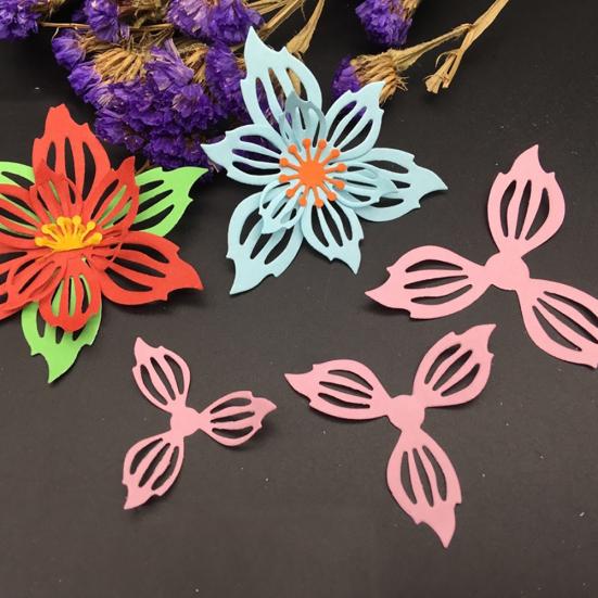 8 unidades de corte de metal de folhas de flores morre estêncil de gravação em cartão de papel de scrapbook