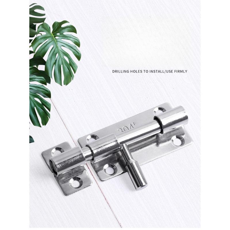 1SET 304 Edelstahl Oberflächenriegel verdickter Türriegel Diebstahlsicherung linker und rechter Türverschluss, Badezimmer Holztürriegel Haushaltsbeschläge