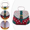 5Pcs Multipurpose Christmas Tin Case Versatile Christmas Tin Storage Box with Handle for Home Office School Use