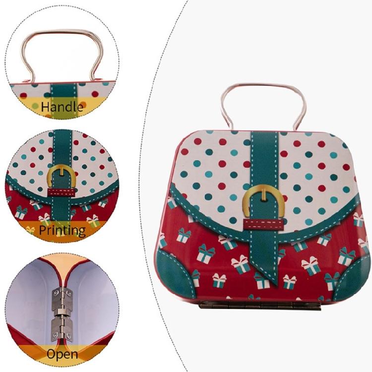 5Pcs Multipurpose Christmas Tin Case Versatile Christmas Tin Storage Box with Handle for Home Office School Use