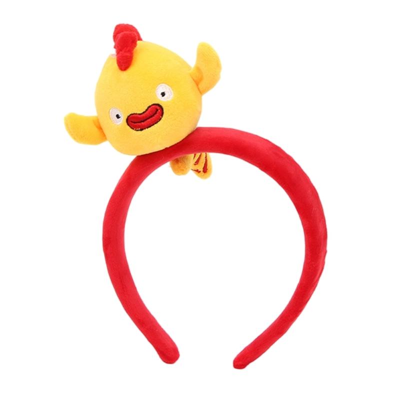 

Cute Carp Design Hairband Soft Plush Elastic Headbands Hair Ornament For Kids Girls Women Daily Use Party Accessories