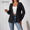 Damen Vintage Casual Einfarbig Druck Herbst Winter Langarm Jacken & Mäntel