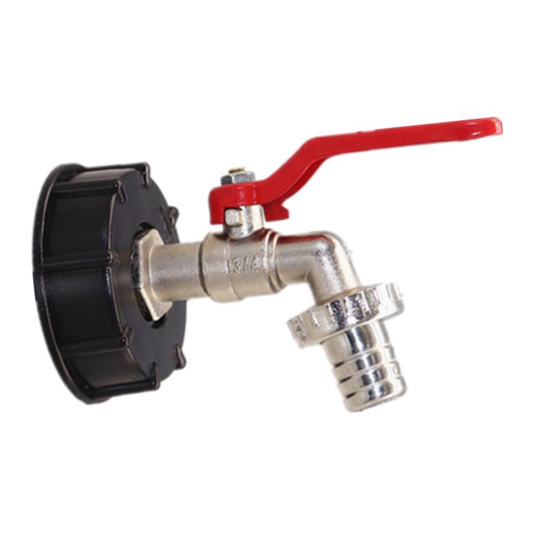 Grenzüberschreitender IBC-Tonnenfass-Messingadapter und 1/2-Zoll-Ventil