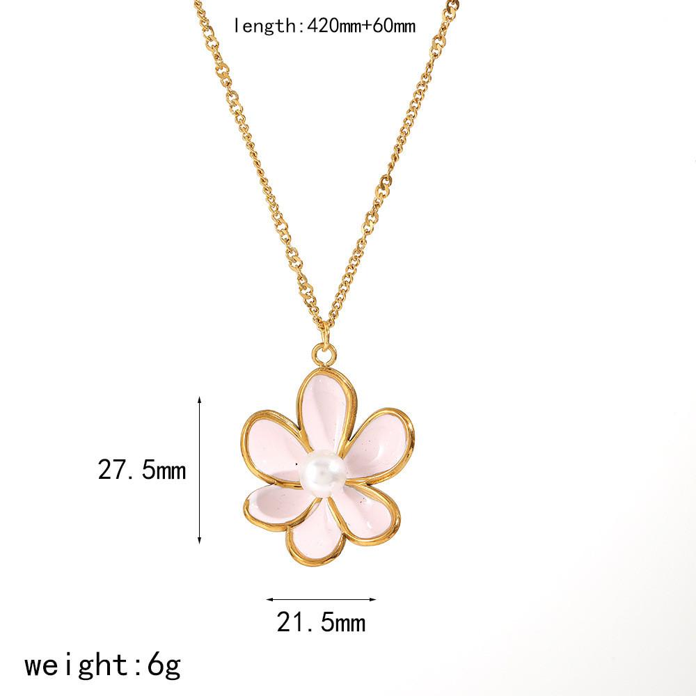 Collection de Bijoux Floraux de Designer Printemps en Acier Inoxydable Pour Dames Usage Quotidien