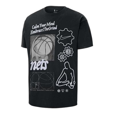 X NBA Brooklyn Nets Courtside T-shirt Confortable Décontracté à Manches Courtes Homme Hauts HQ0625-010