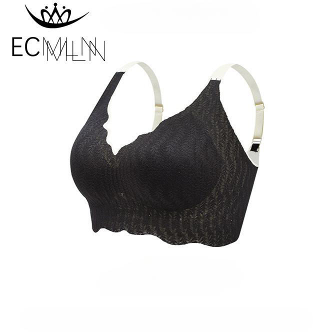 Εσώρουχα με δαντέλα από βαμβακερό φούσκα, χωρίς ατσάλινο δαχτυλίδι, μαλακή στήριξη Αντιχαλαρωτική αθλητική αναπνοή και άνετο σουτιέν