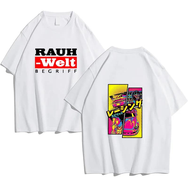 Back Retro Turbo RWB 993 New T-shirt Men Short Sleeve Hip Hop Street Boy Casual Tops Harajuku Drive Sport Car Fashion White Tees