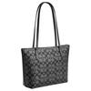 Fiona Coated Canvas Shoulder Bag Medium Unisex Gunmetal CW396-SVNI