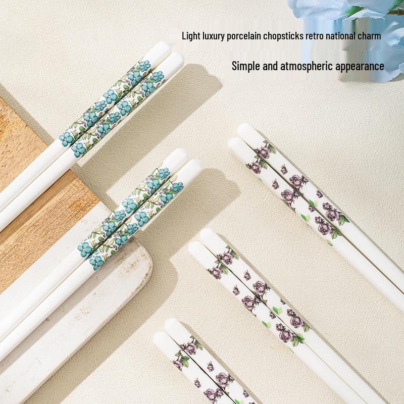Traditional Chinese Ink Gradient Ceramic Chopsticks