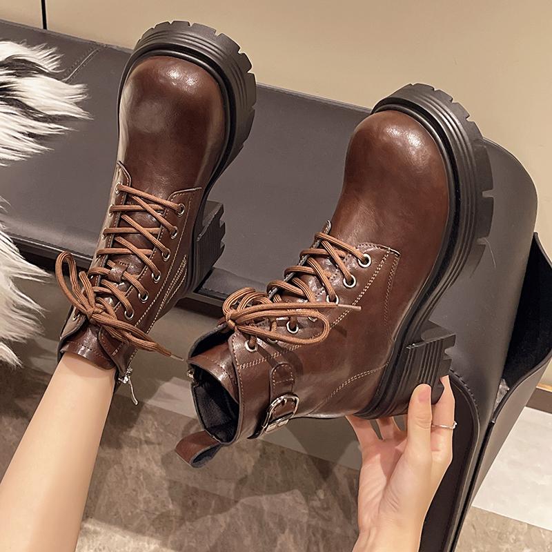 Fashion New Boots for Woman Non-slip Autumn Winter Wear Resistant 2024 High Quality Fashion Outdoors Female Ankle Boots Botines Mujer