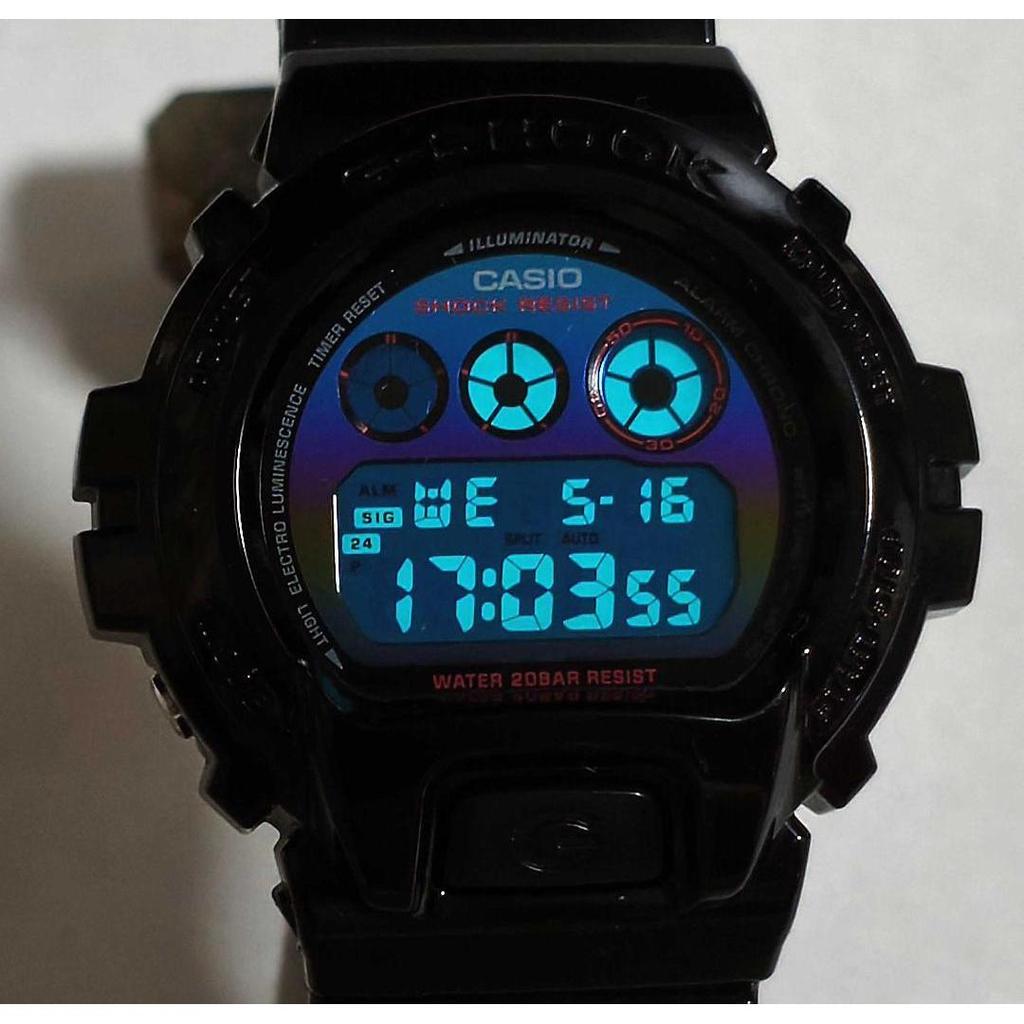 Used CASIO G-SHOCK DW-6900RGB Good Condition Working Rainbow Face