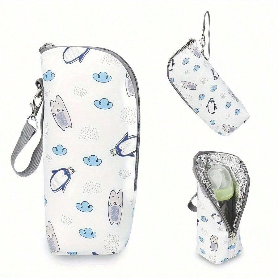 Portable Bottle Bag With Aluminum Mold For Insulation, A Mommy Bag Accessory For Keeping Bottles Warm While On The Go