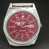 VINTAGE SEIKO 5 AUTOMATIC 6309A REFURBISHED JAPAN MENS RED DIAL WATCH a444822-1