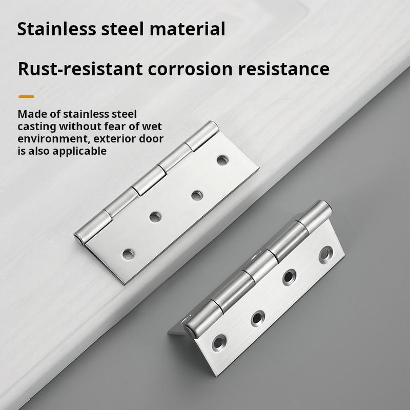 2Pcs Flat open small hinge stainless steel silent wooden box cabinet doors and windows hardware micro hinge accessories