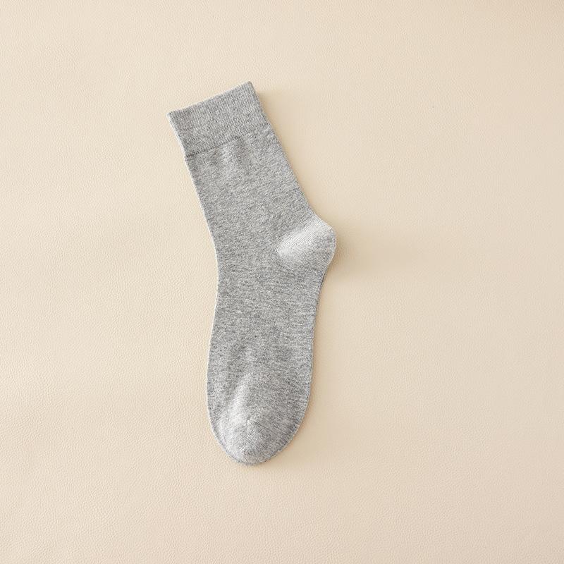 5 Pairs of Men's Autumn and Winter Pure Cotton Retro All Cotton 5A Antibacterial and Deodorizing Men's Sports Mid Top Socks
