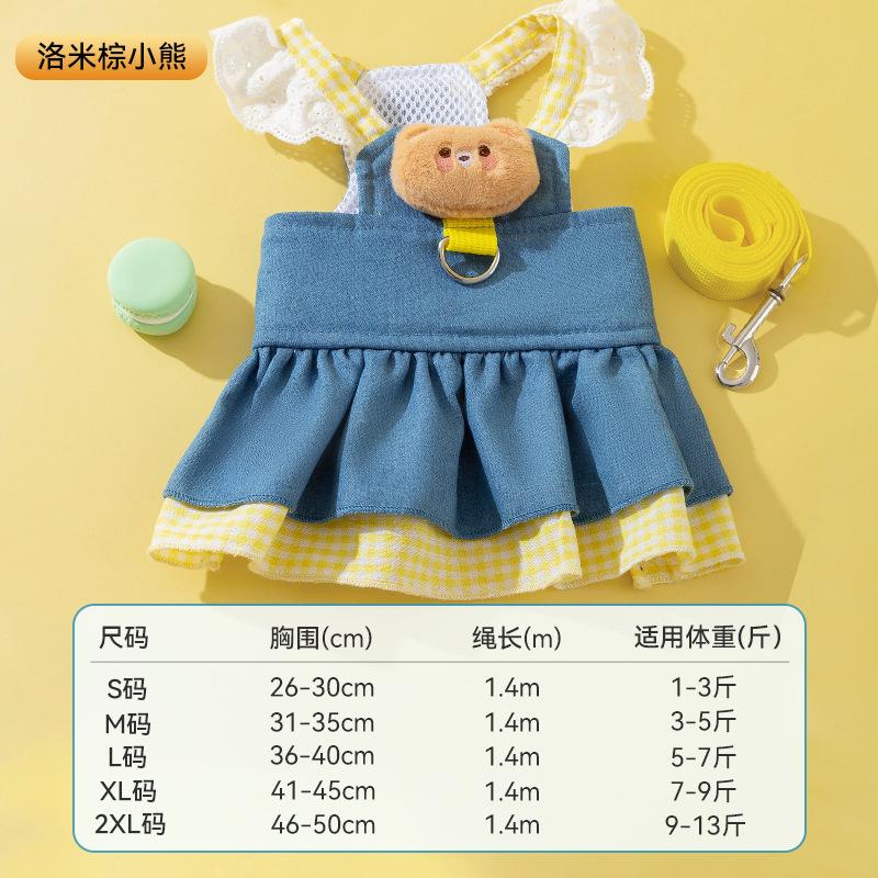 Pet Dress Cat Suspender Skirt Dog Clothes Summer Teddy Than Bear Universal Small Puppy Spring Summer Thin