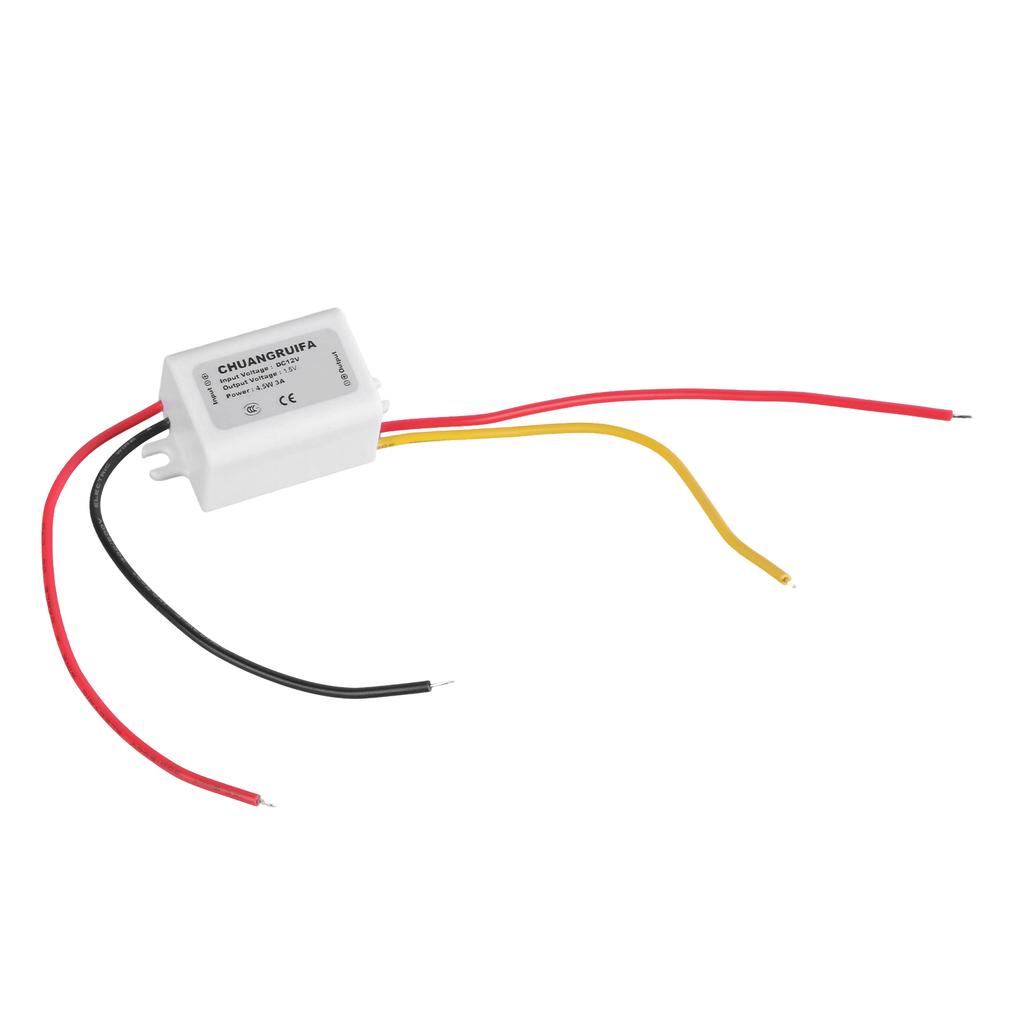 IP68 Vanntette Buck-omformere 12V til 1,5V 3A 4,5W Strømforsyningsomformermodul for Bil LED-skjerm Motor