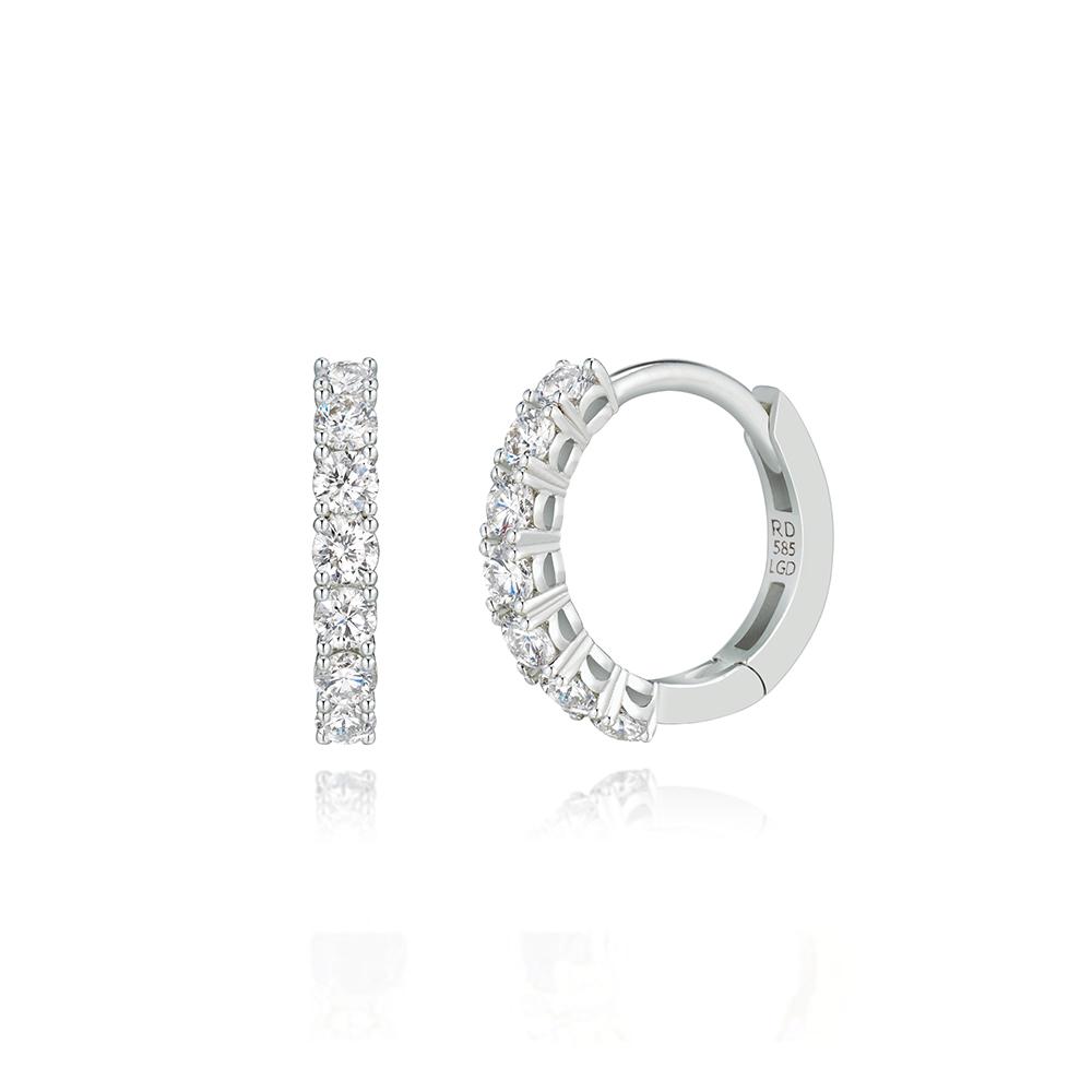 Roseedor Droplet All(S) Lab Diamond One-Touch Earrings_2C2500052