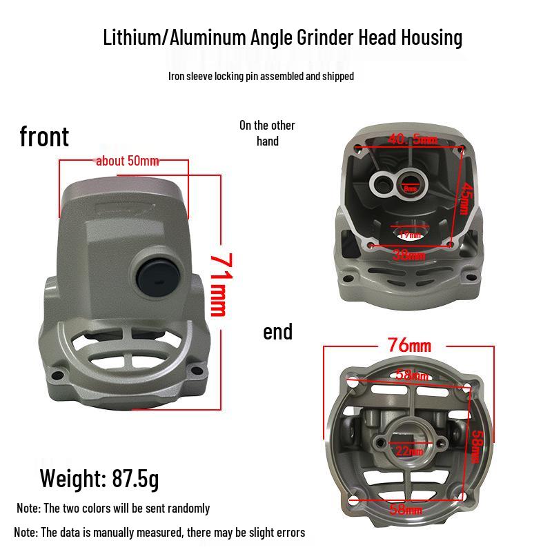 100 Type Aluminum Electric Angle Grinder Gearbox Head Shell Assembly Accessories