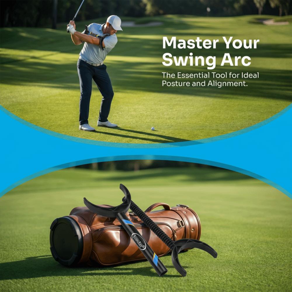 Horn Pole Design Golf Swing Trainer Plastic Material Alignment Aid  Beginner Training