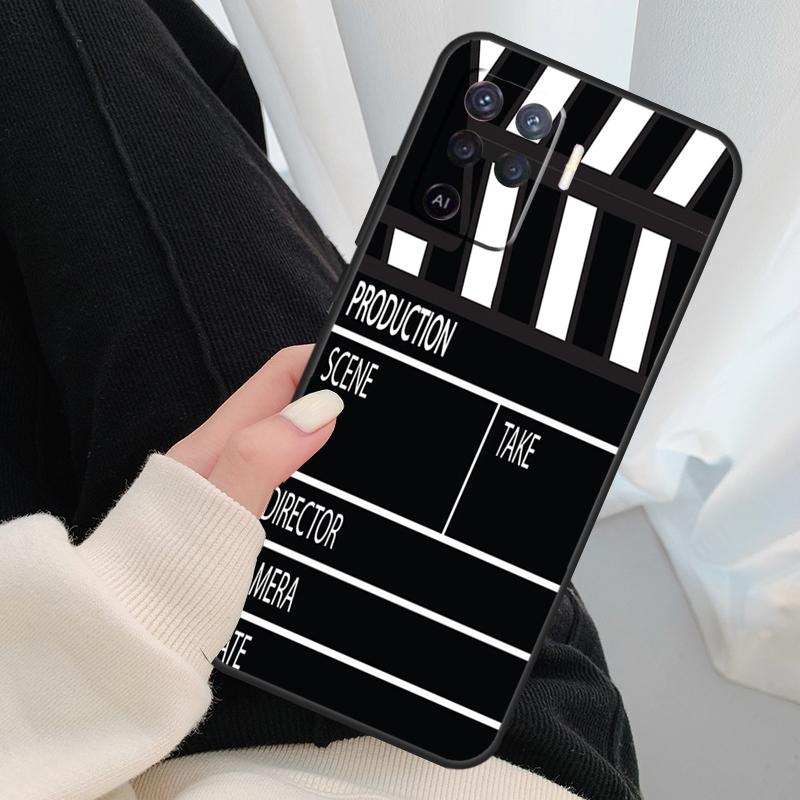 Film Movie Maker Clapperboard Take Case For Oppo A18 A38 A58 A78 A98 A80 A60 A40 A96 A76 A16 A94 A74 A54 A15 A17 A57 A77 A5 Pro