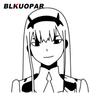 BLKUOPAR Zero Two Smile Anime Car Stickers Personality Peeker Cute Car Label Waterproof Sunscreen Silhouette Decal Decoration