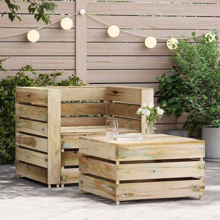 VidaXL Salon de jardin palette 2 pcs Bois de pin imprégné