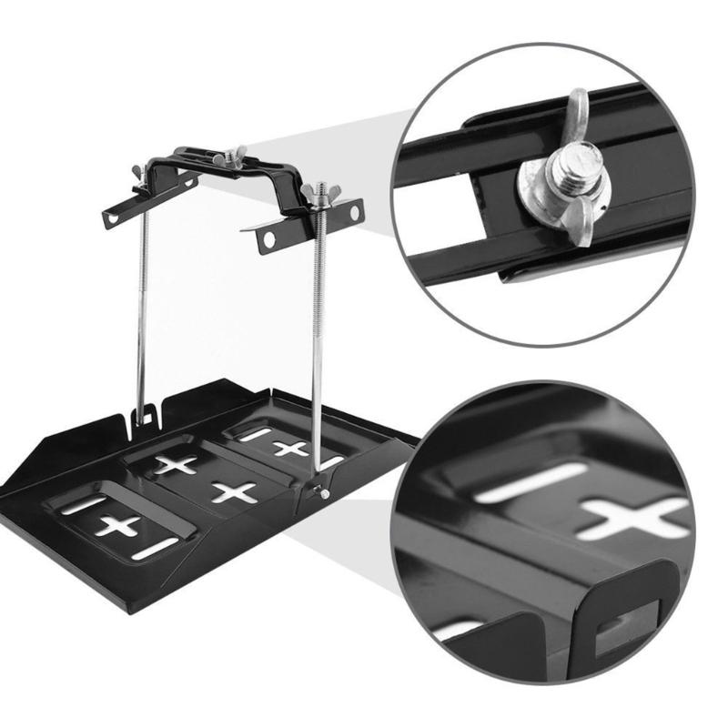 Universal Car Battery Hold Down Clamp Heavy Duty Adjustable Bracket Easy To Use for Secure Automotive Battery Mounting