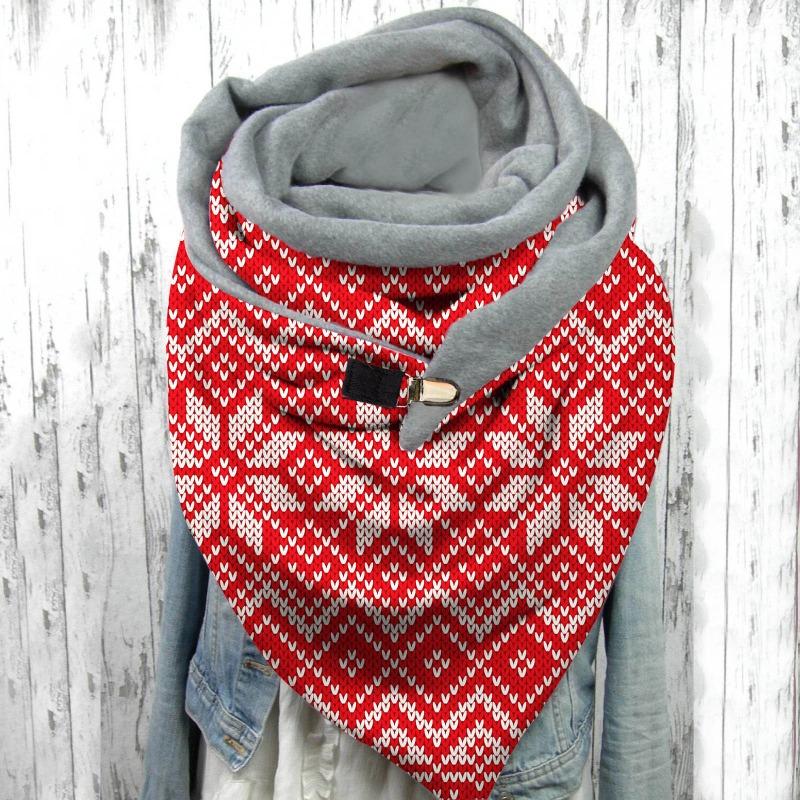 Halloween Fashion Simple Versatile Thickened Warm Shawl Christmas Printed Scarf Scarf
