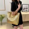 Fashionable Korean Style Casual Pu Tote Bag With Mobile Pocket For Daily Use
