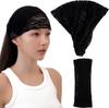 Girls Lace Elastic Wide Headband Summer Thin Hollow Head Scarf Embroidered Headwrap Head Covering For Party Hair Accessory