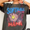 Softball Mama Comfort Colors® T-Shirt, Gameday Doodle Softball Tee, Trendy Women's Softball Shirt, Sports Mom Shirt, Game Day Tee