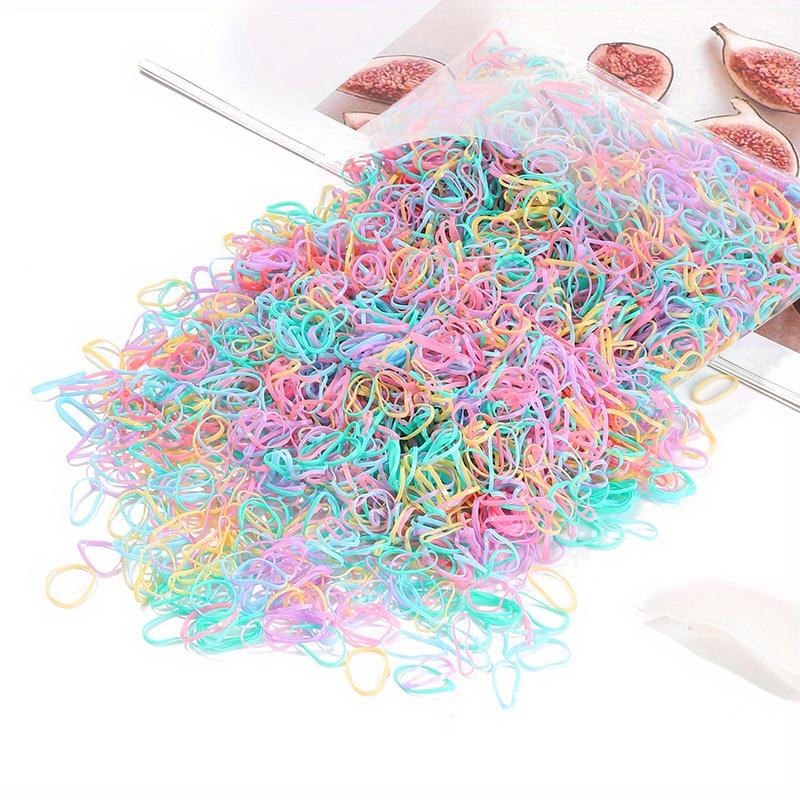 1000/2000Pcs Thicken Colorful Elastic Hair Bands for Kids Girls Scrunchie Rubber Band Ponytail Holder Hair Accessories Hair Ties
